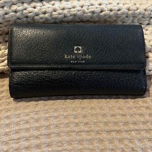 Kate Spade black leather wallet